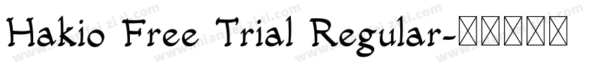 Hakio Free Trial Regular字体转换